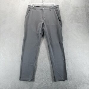 BYLT Premium Basics Pants Mens 36x30 Gray Chino Slim Tapered Stretch‎ Travel